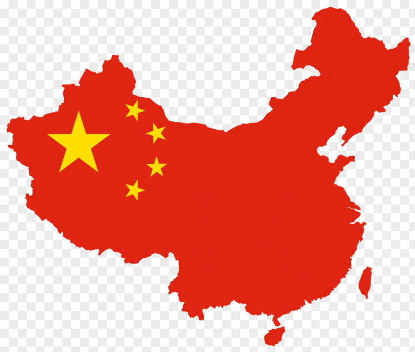 China Clipart Flag Of Blank Map PNG