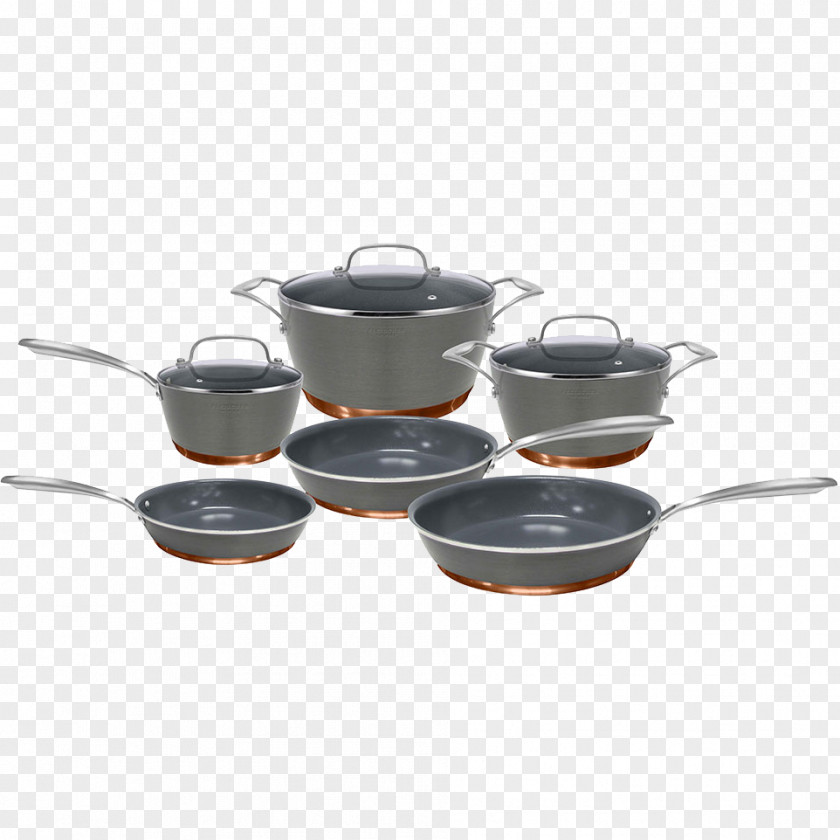 Copper Kitchenware Cookware Frying Pan Non-stick Surface Tableware PNG
