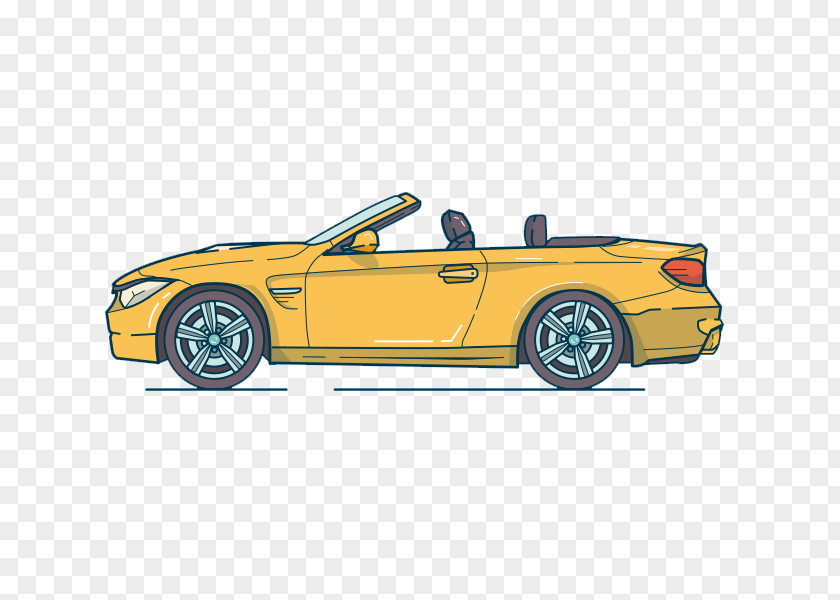 Free Cartoon Sports Car To Pull The Material Mercedes-Benz SLS AMG SL-Class PNG