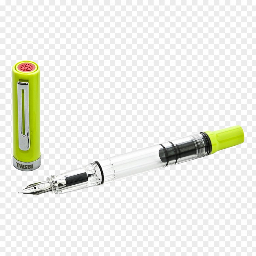 Green And Yellow TWSBI ECO Fountain Pen Pens Nib Ink PNG