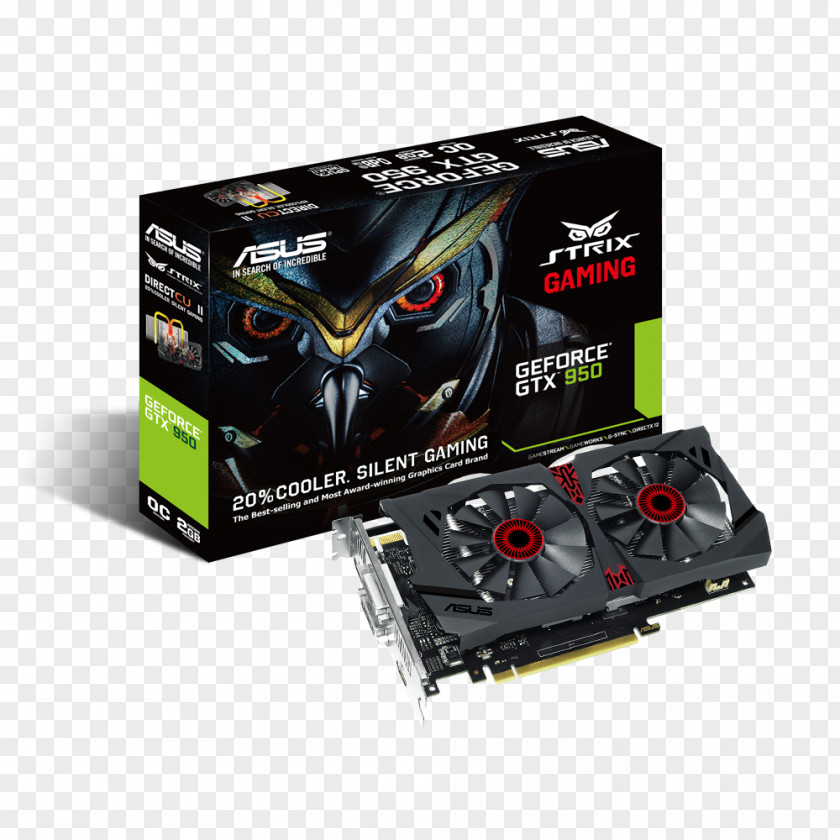 Nvidia Graphics Cards & Video Adapters NVIDIA GeForce GTX 950 ASUS GDDR5 SDRAM PNG