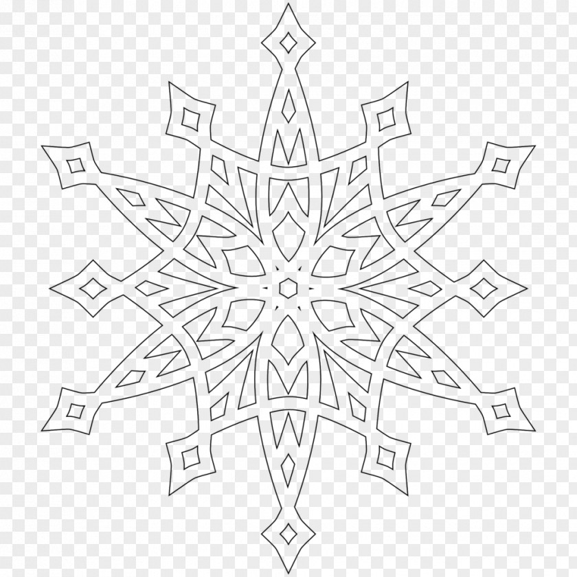 Snowflake Coloring Book Child Page PNG