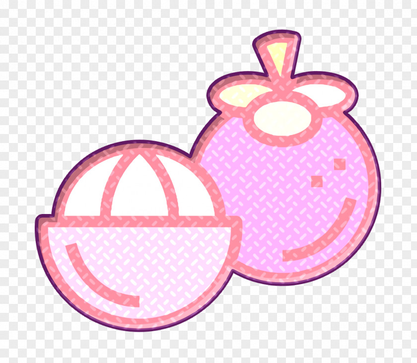 Thai Food Icon Mangosteen PNG
