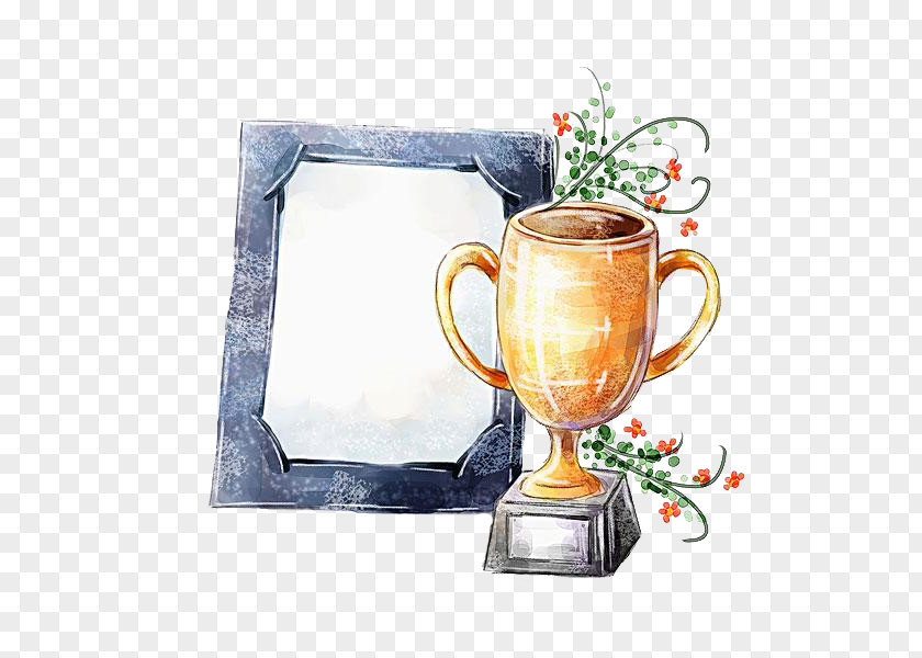 Border Trophy Loving Cup Drawing Illustration PNG