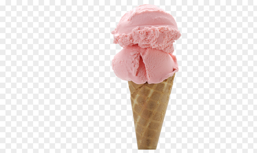Ice Cream Cone Strawberry Neapolitan PNG