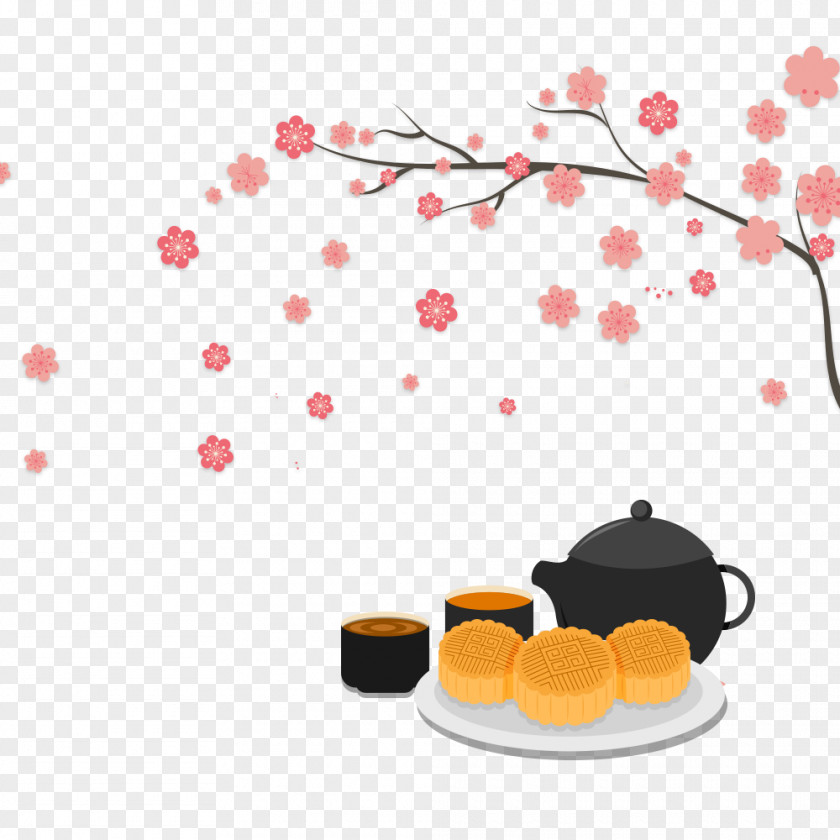 Mid Autumn Festival Posters Items Mooncake Mid-Autumn Poster Teapot PNG