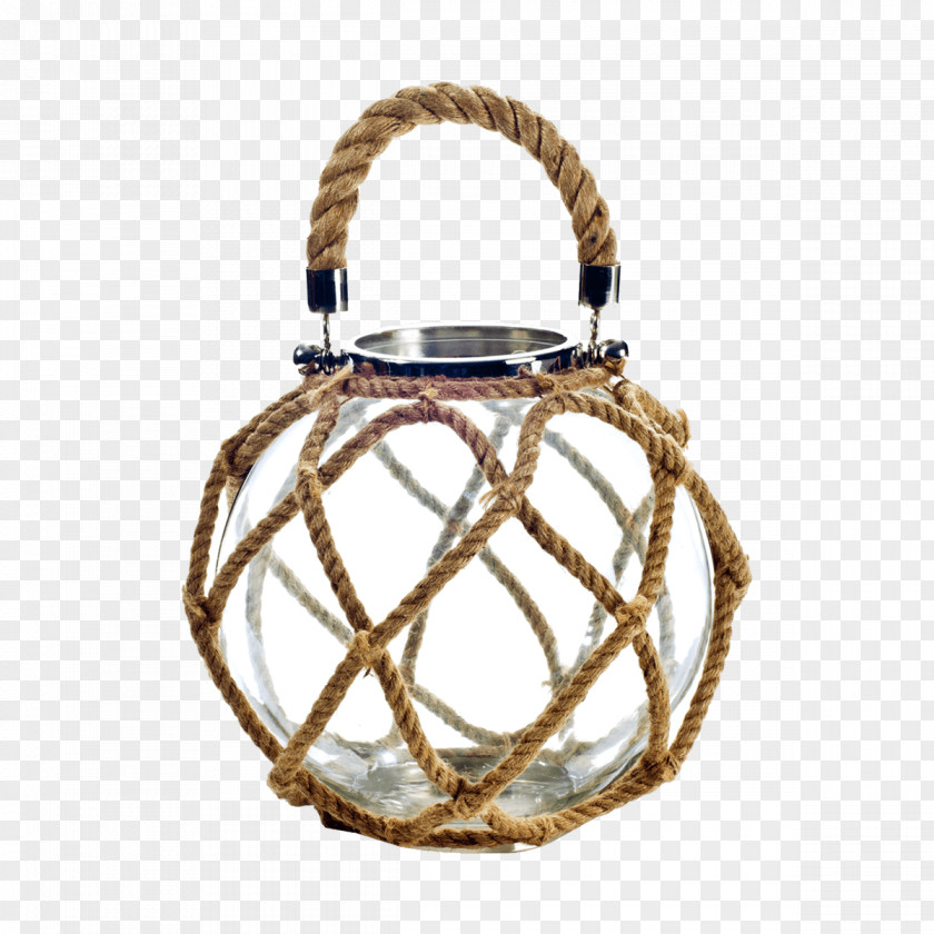 Rope Candlestick Lantern Lighting Votive Candle Glass PNG