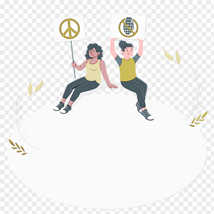 Sports Equipment Peace Symbols Campaign For Nuclear Disarmament Character Cartoon PNG