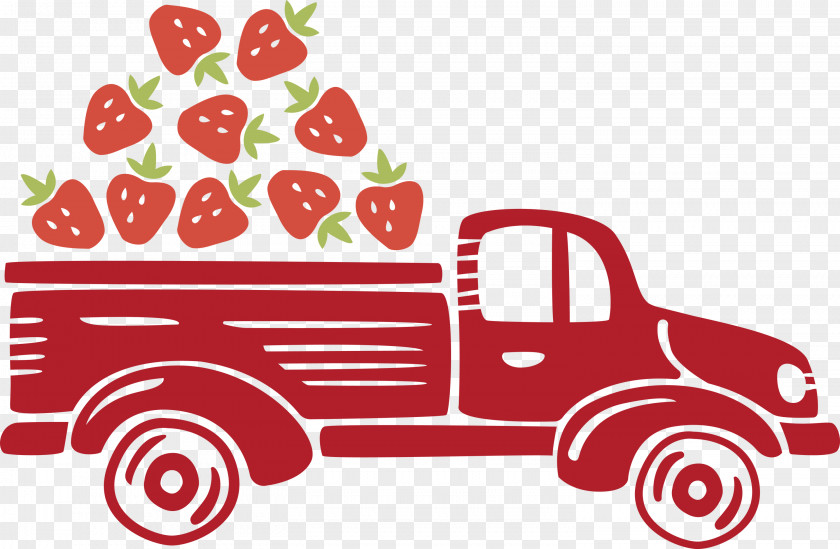 Strawberry Truck Autumn Fruit PNG