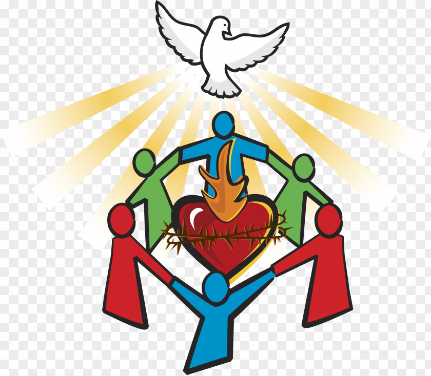 Medio Corazon Sacred Heart Family Question PNG
