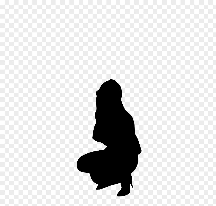 Silhouette Of The Elderly Clip Art PNG