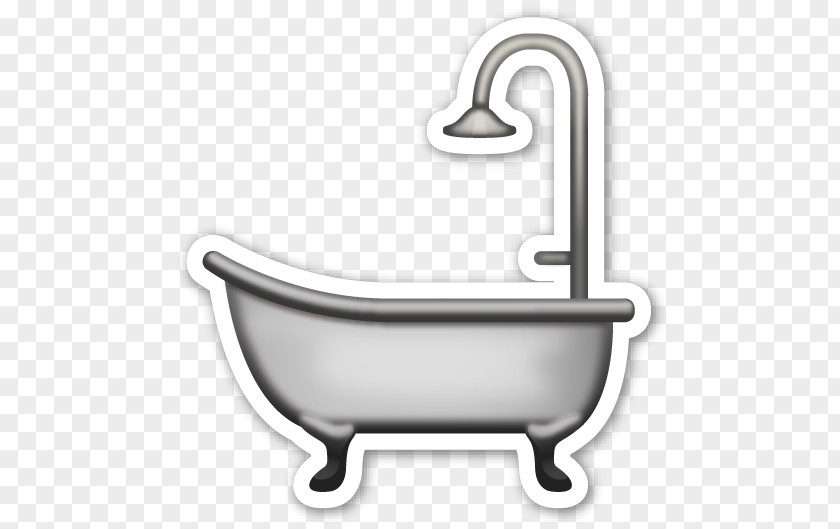Bathtub Emoji Sticker Bathroom Pattern PNG