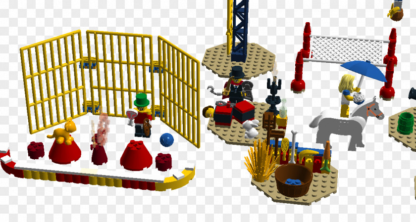 Circus Cage Toy World Yellow Blue PNG