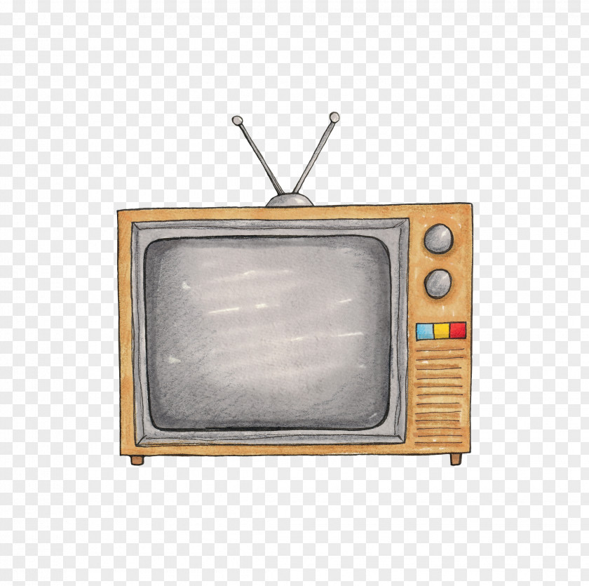Cartoon Retro Movie Theme Hand-painted Desktop TV Television Drawing PNG