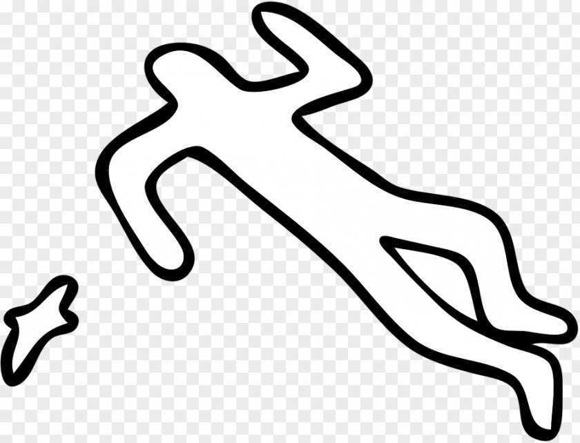 Police Chalk Outline Crime Scene Clip Art PNG