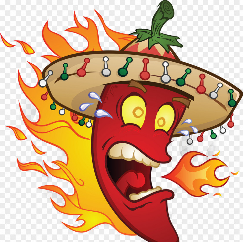 Spitfire Pepper Chili Con Carne Mexican Cuisine Cartoon PNG