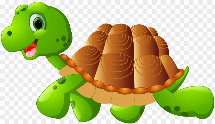 Turtle Cartoon Clip Art Image Green Sea Reptile PNG