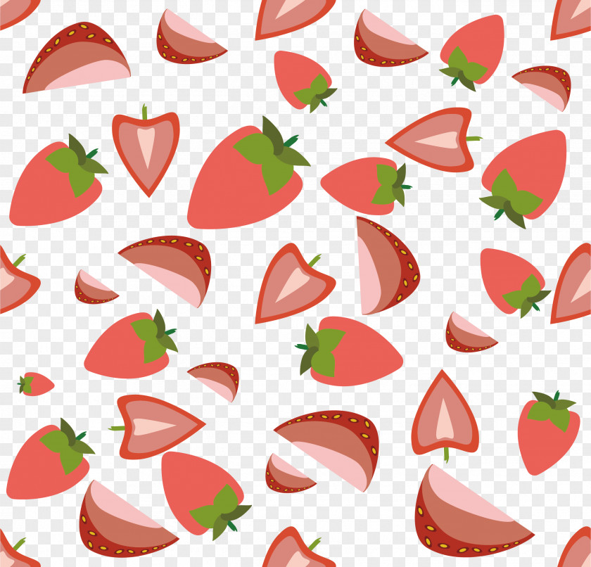 Cartoon Pink Strawberry Pattern Aedmaasikas Fruit PNG