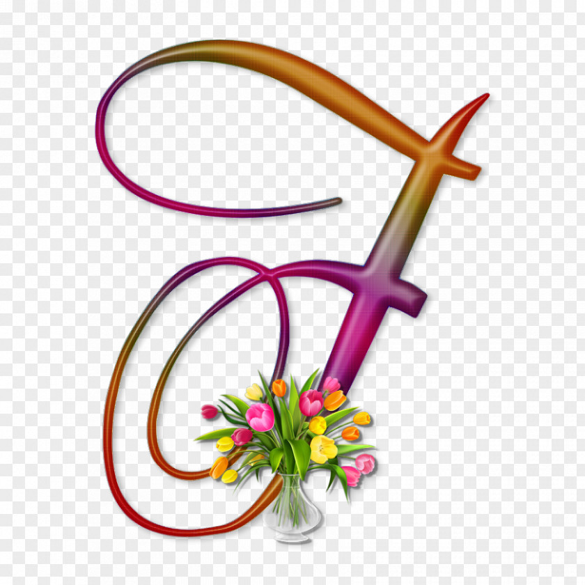Flower Alphabet Letter Image Symbol PNG