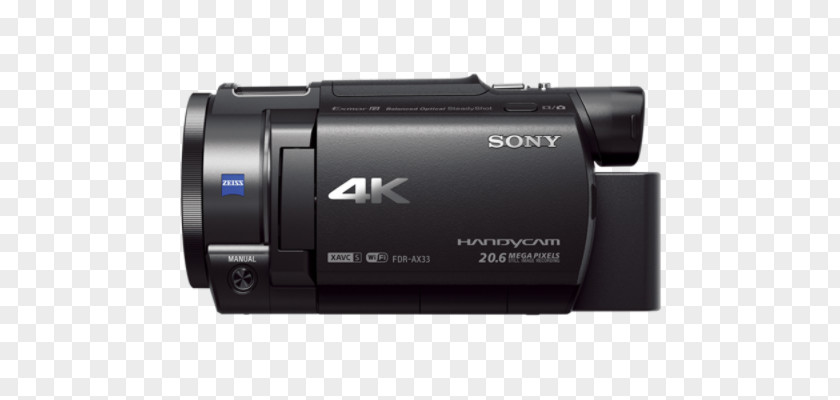 Sony Electronics Manuals Handycam FDR-AX33 Video Corporation Camcorder SteadyShot PNG