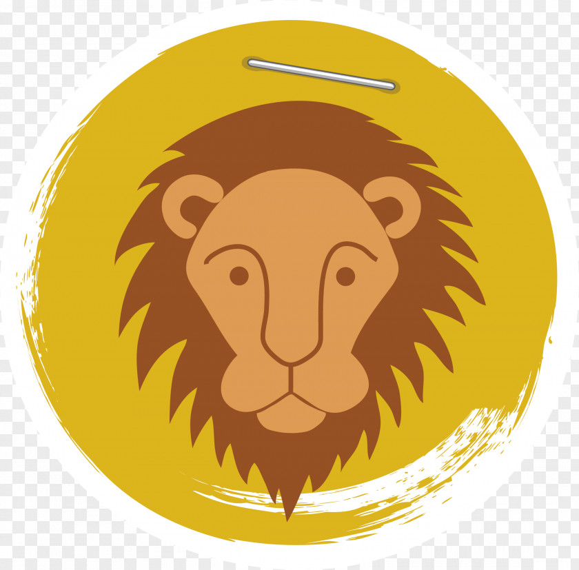 Yellow Leo Lion Fortune-telling Tarot Constellation Astrology PNG