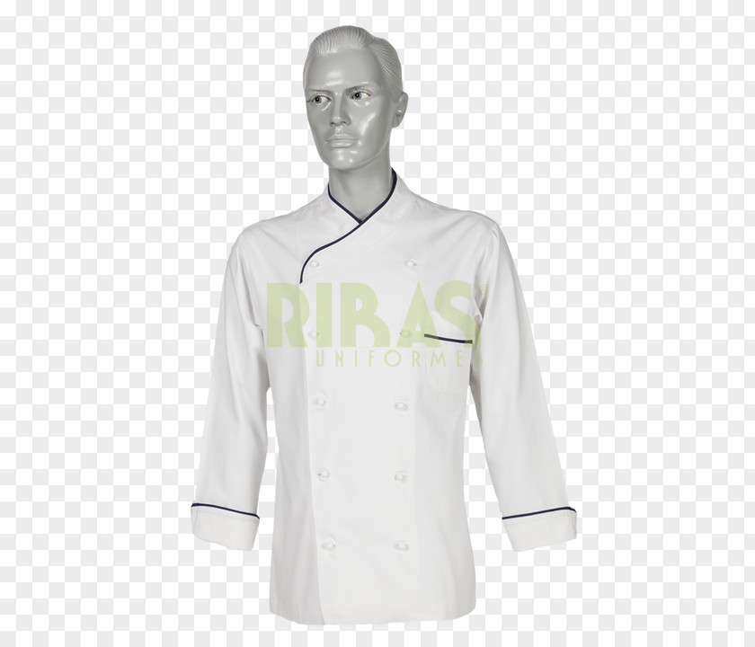 Chef's Uniform T-shirt Collar Outerwear Neck PNG