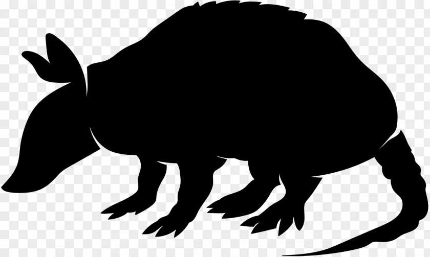 M Fauna Beak Armadillo Clip Art Black & White PNG