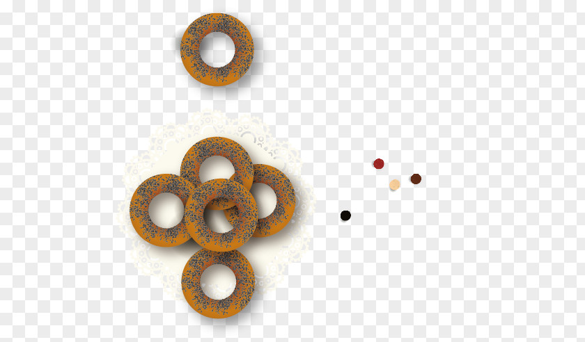 Vector Painted Bagel Circle Font PNG