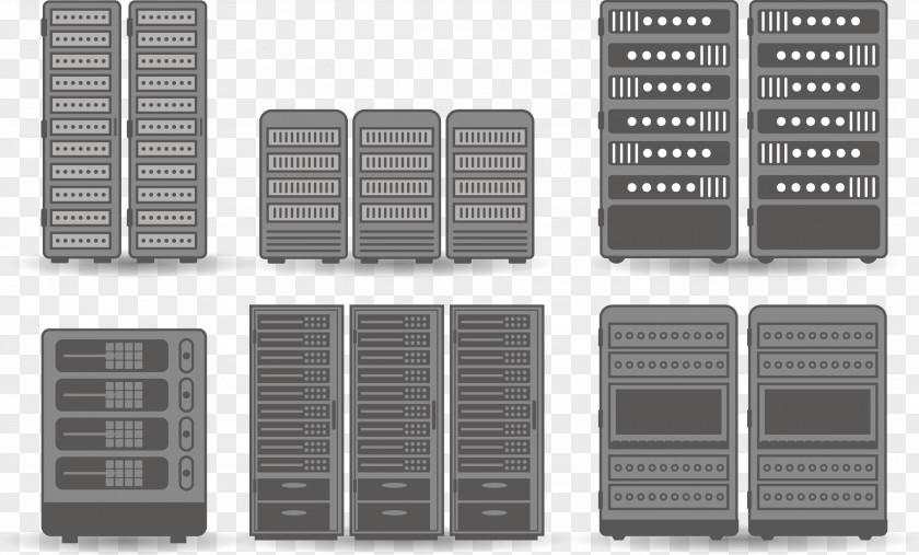 Vector Server Group Euclidean 19-inch Rack Icon PNG