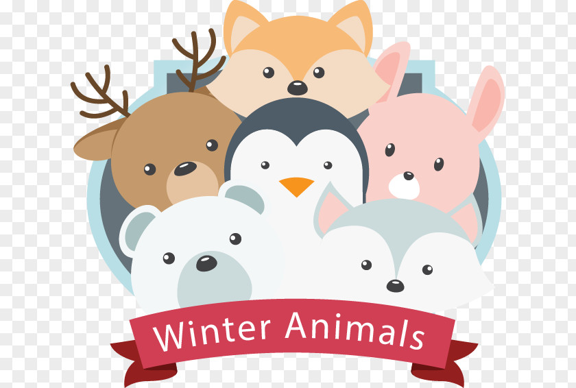 Winter Animals Poster T-shirt Cartoon Illustration PNG