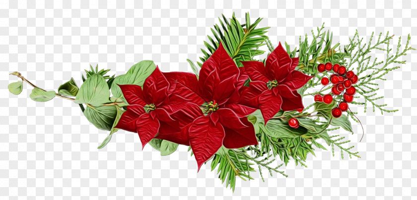 Artificial Flower Christmas Decoration PNG
