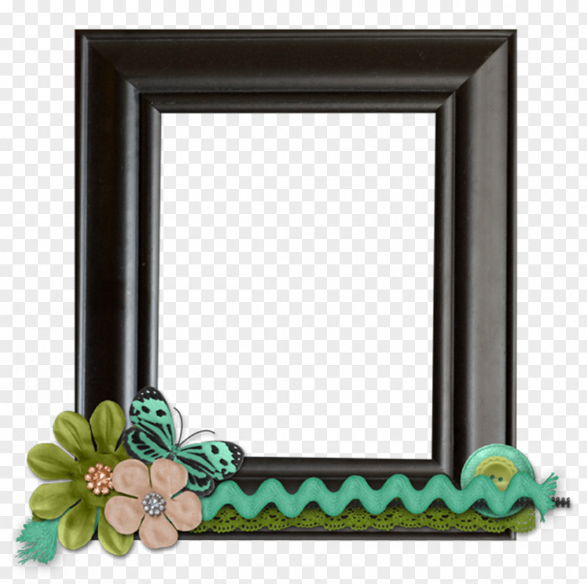 Floral Border Line Drawing Flower Pattern Picture Frame Icon PNG