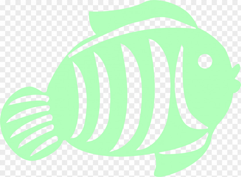 Hand Painted Green Fish Leaf Clip Art PNG