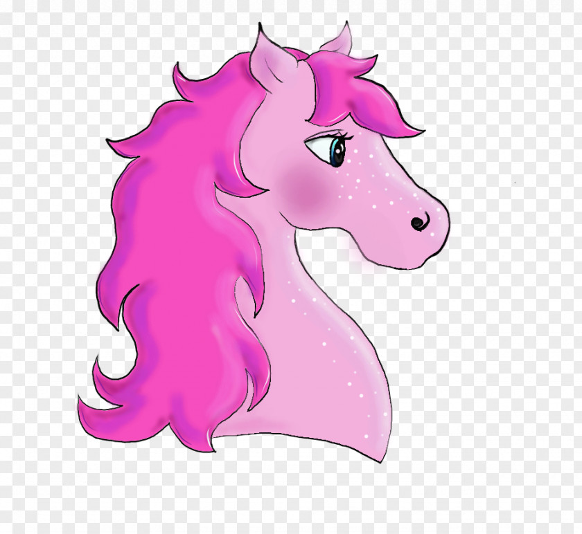 Pink Stallion Horse Sewing Unicorn Felt Ornament PNG