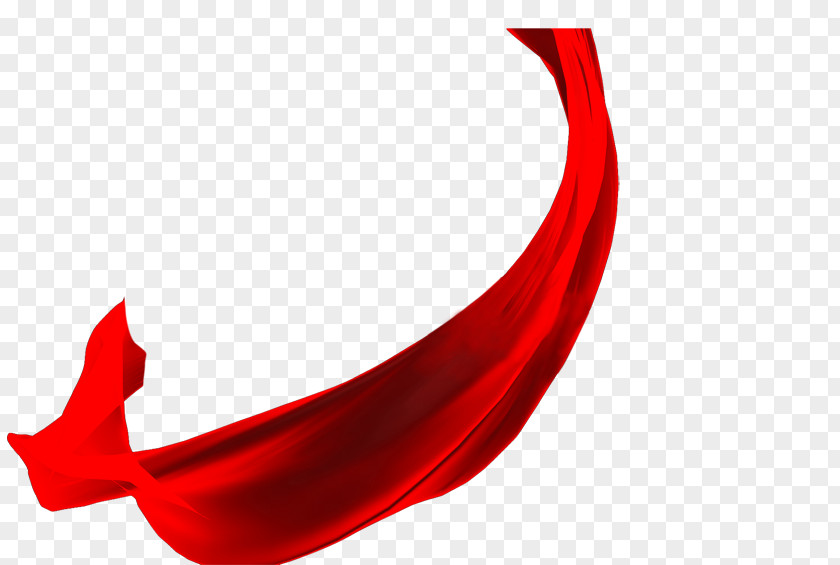Red Ribbon Pongee PNG