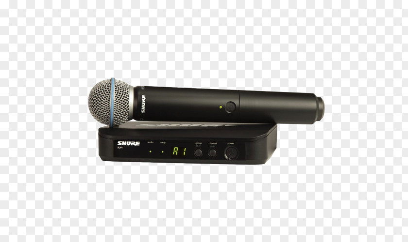 Shure Beta 58A SM58 Wireless Microphone Sound Transmitter PNG