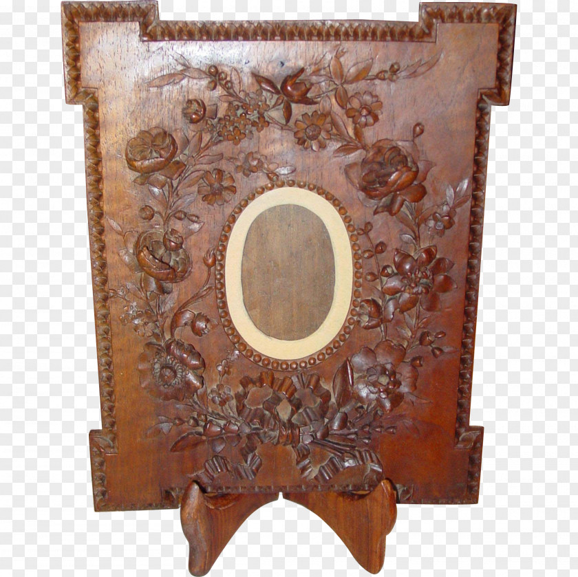 Wood Picture Frames Carving Brienz Antique PNG