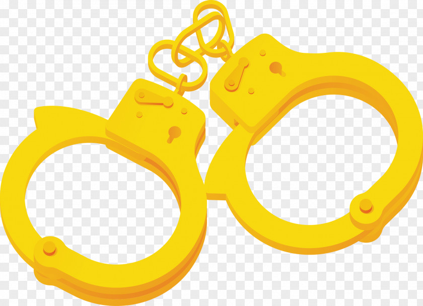 Yellow Handcuffs Crime Computer File PNG