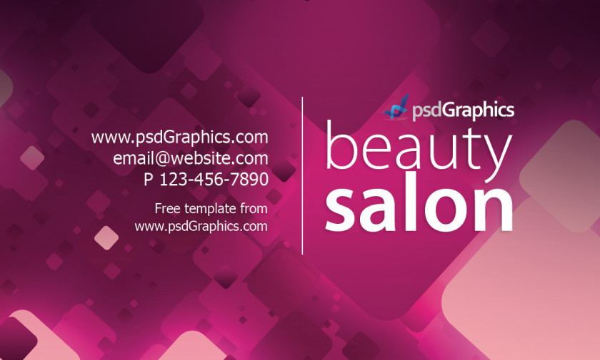 Business Card Beauty Parlour Visiting Template PNG