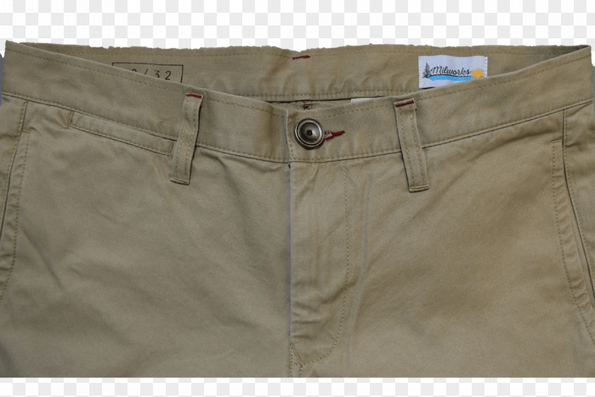 Clipped Bermuda Shorts M I L W O R K S | Mens Goods Chino Cloth Khaki Pants PNG