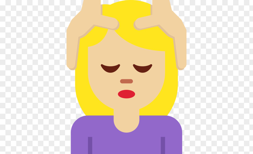 Emoji Massage Facial Champissage Woman PNG