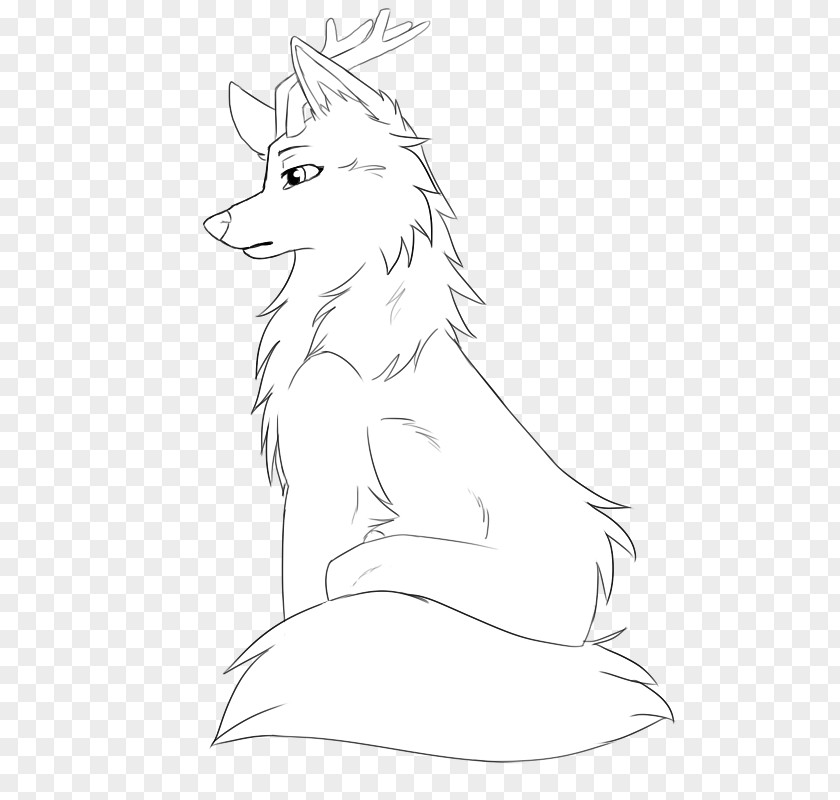 Furry Wolf Sketch Figure Drawing Line Art Ear PNG