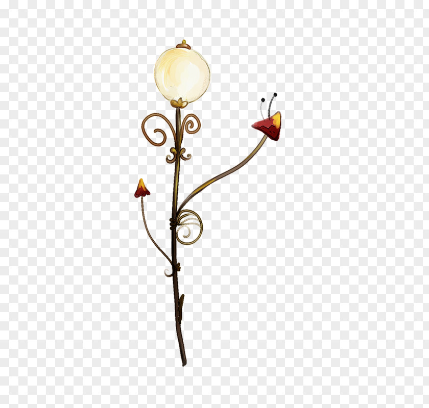 Hand-painted Cartoon Street Light PNG