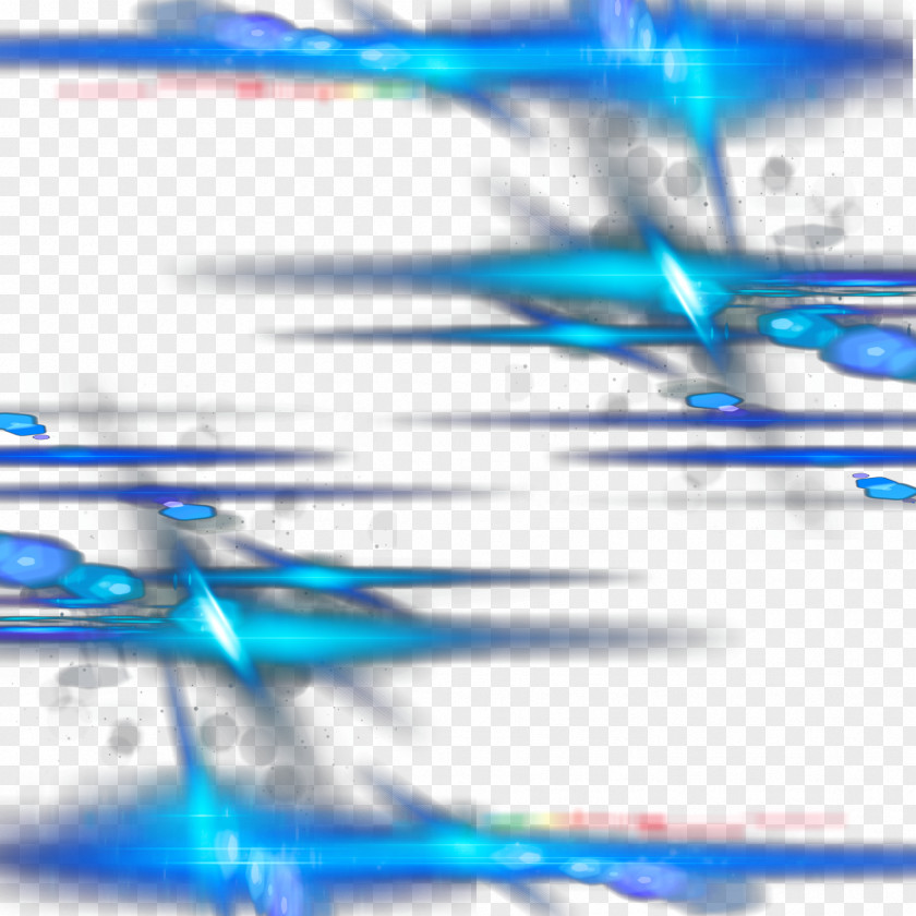 Blue Light Effect Frame PNG