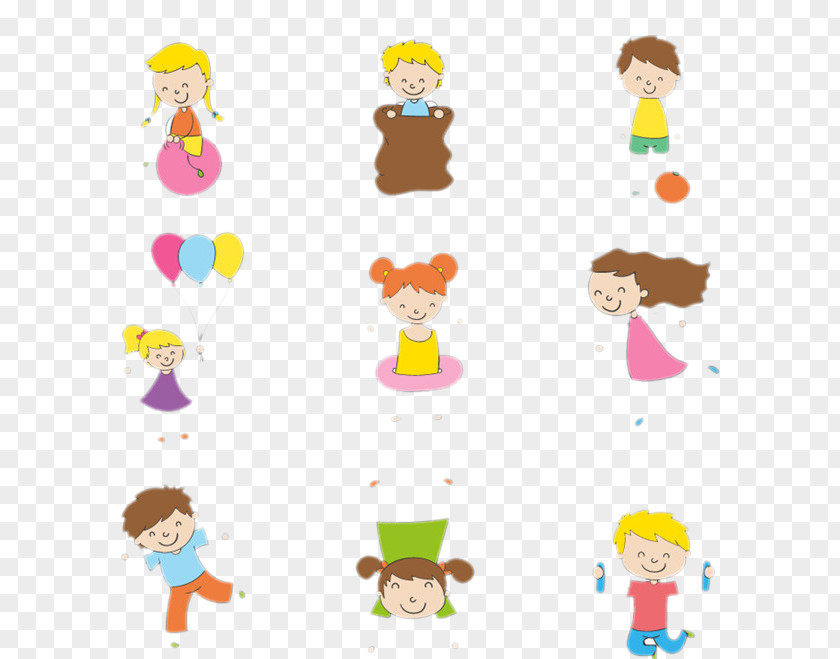 Child-painted Material Child Play Cartoon Illustration PNG