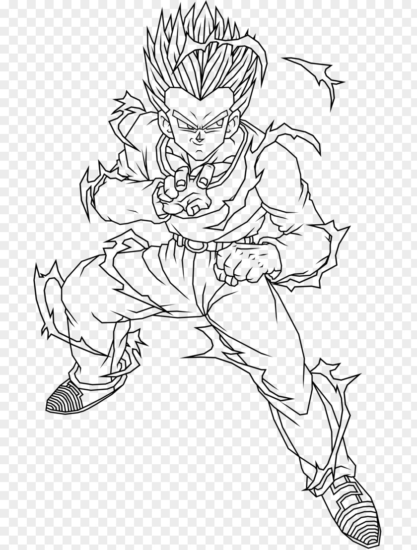 Drawing Hit Color Trunks Gohan Gotenks Goku PNG