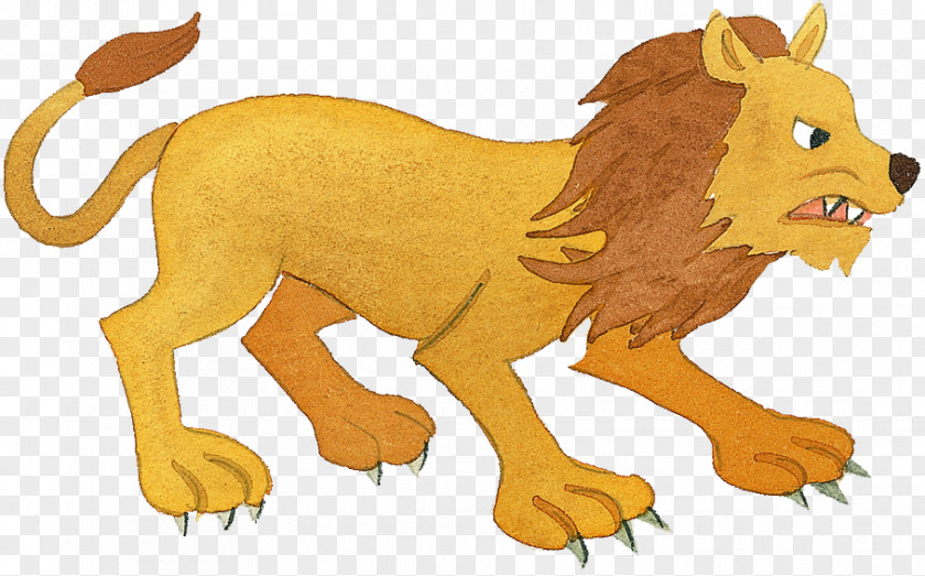 Golden Lion Tiger Illustration PNG
