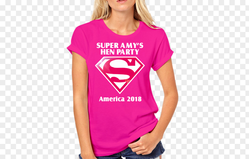 Hen Party Printed T-shirt Top Sleeve PNG