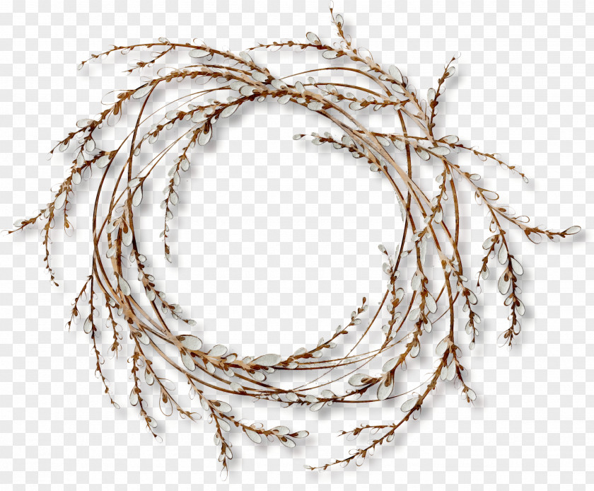 Metal Wreath Twig Necklace Jewellery PNG