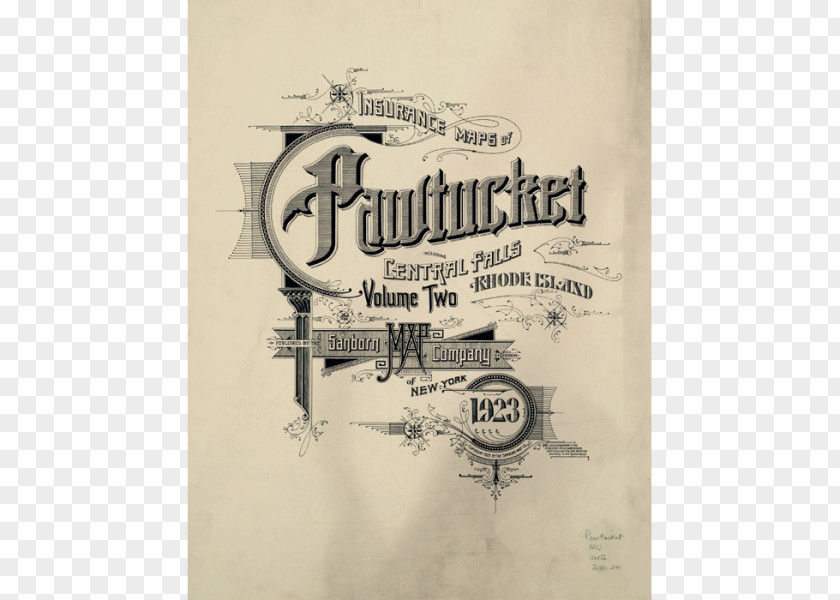 Map Pawtucket Lettering Typography Poster PNG